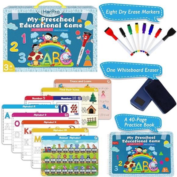 Handwriting Practice Book for kids,Toddlers Preschool Learning Activity 40 Pages - Picture 2 of 6